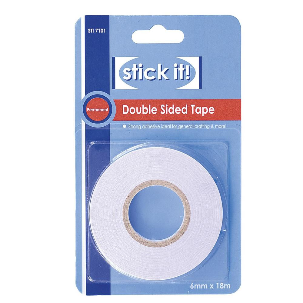 6mm Wide Double Sided Tape for Paper Crafts - 18m