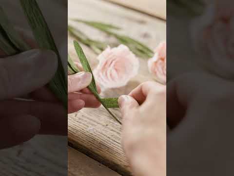 Crepe Paper Flower Arrangement Craft Kit | Cherry Blossom Paper Flower Making