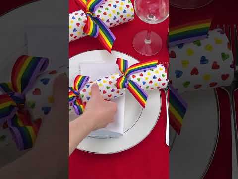 Proud, Pride, Love | Makes 6 Crackers with Ribbons | Make &amp; Fill Your Own