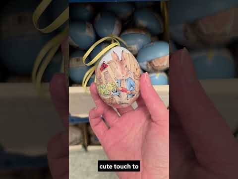 Peter Rabbit Two-Part Hanging Tinware Egg | Fillable Easter Gift