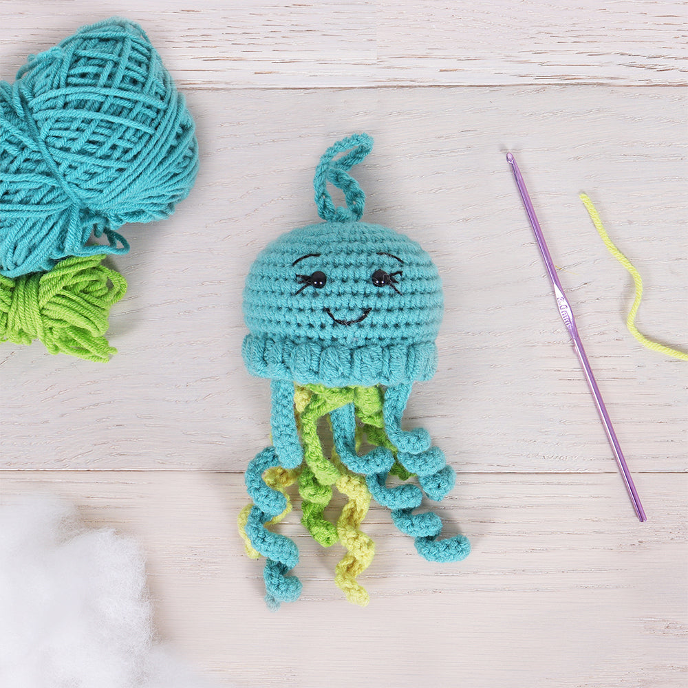 Amigurumi Jellyfish | Complete Crochet Craft Kit | 19cm Tall