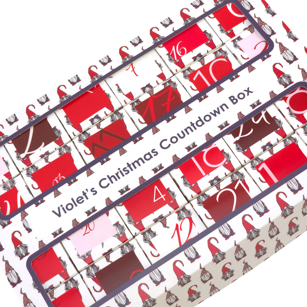 Personalised Advent Calendar Kit | 24 Cubes & Outer Box | Nordic Gonk