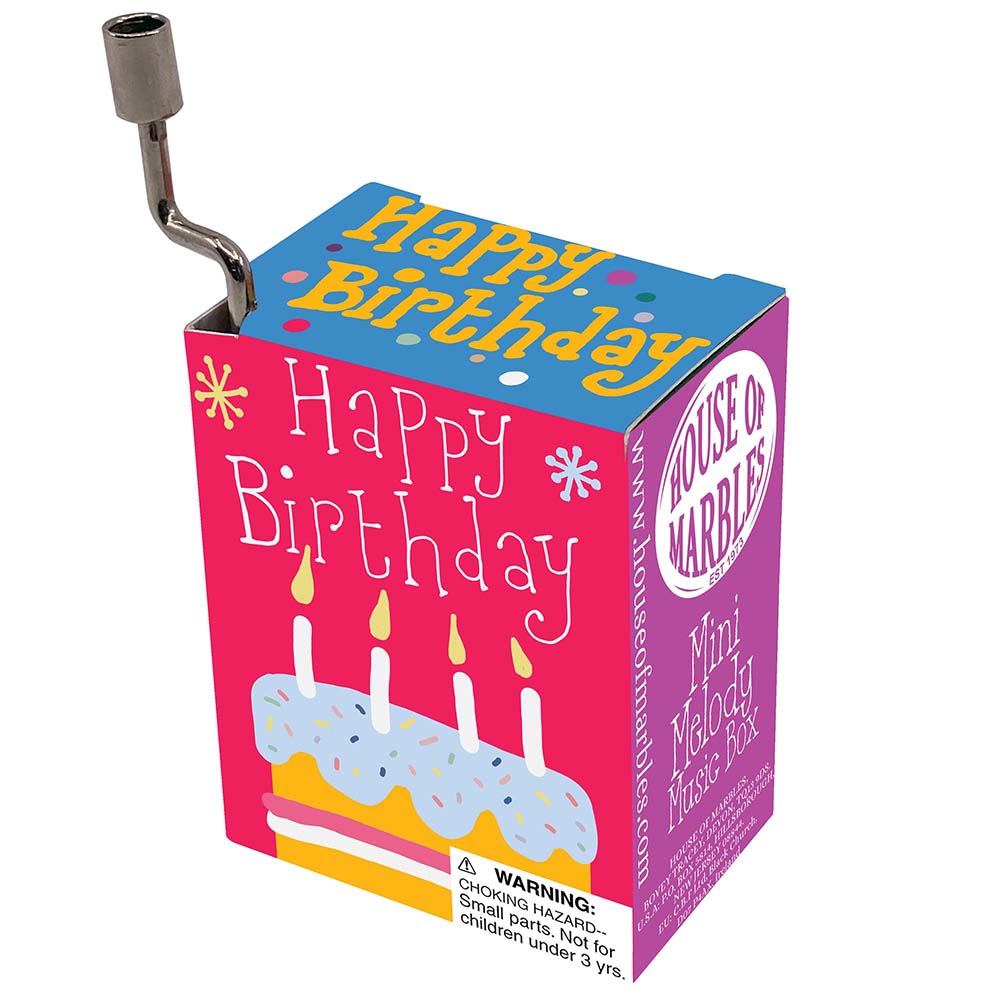 Happy Birthday | Little Wind Up Music Box | Mini Gift | Cracker Filler