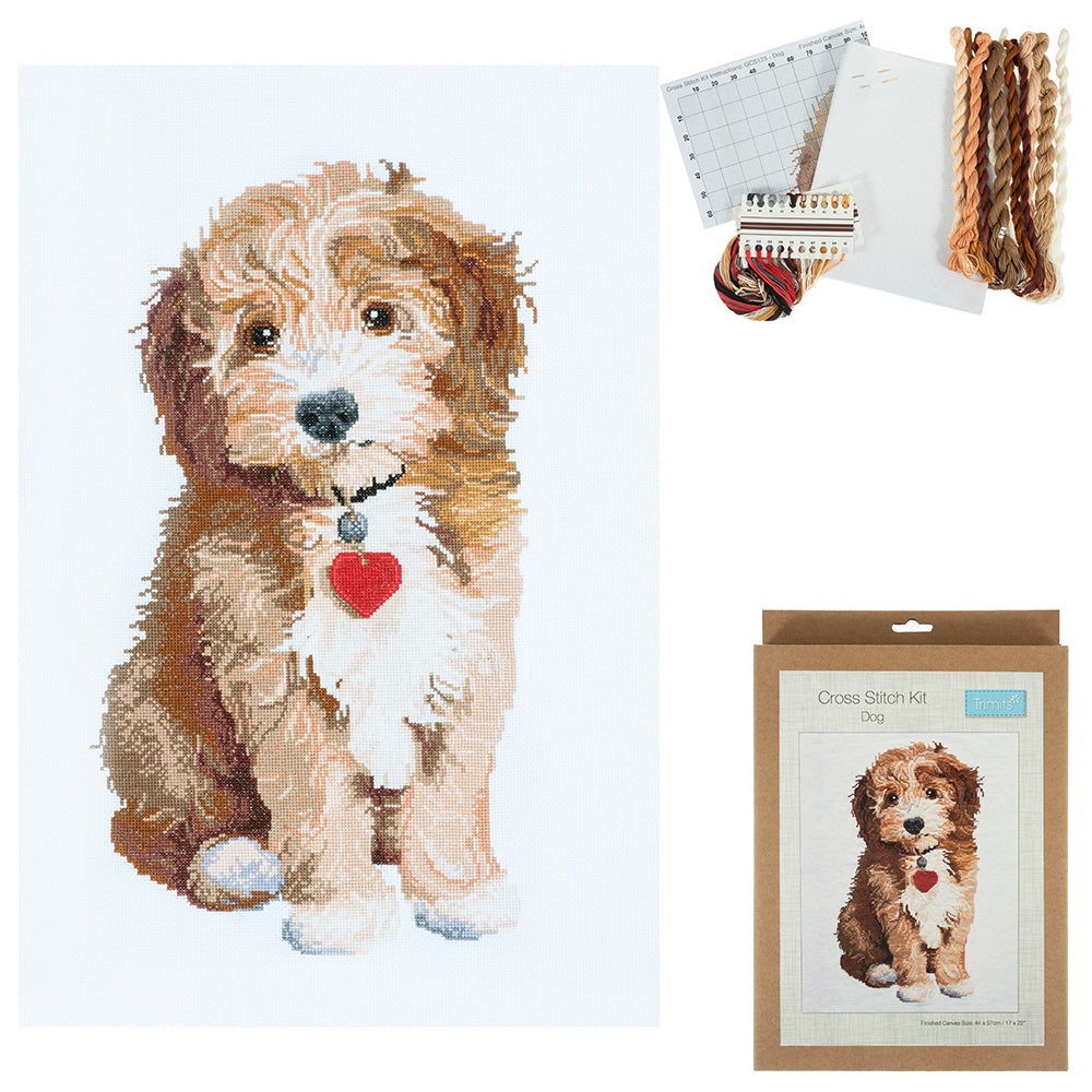 Puppy Love | Complete Counted Cross Stitch Kit | Large 44x57cm