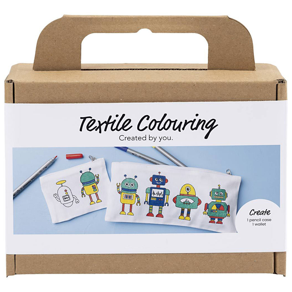 Robot | Fabric Painting Kit | Textile Pen Markers | Complete Kids Craft Kit