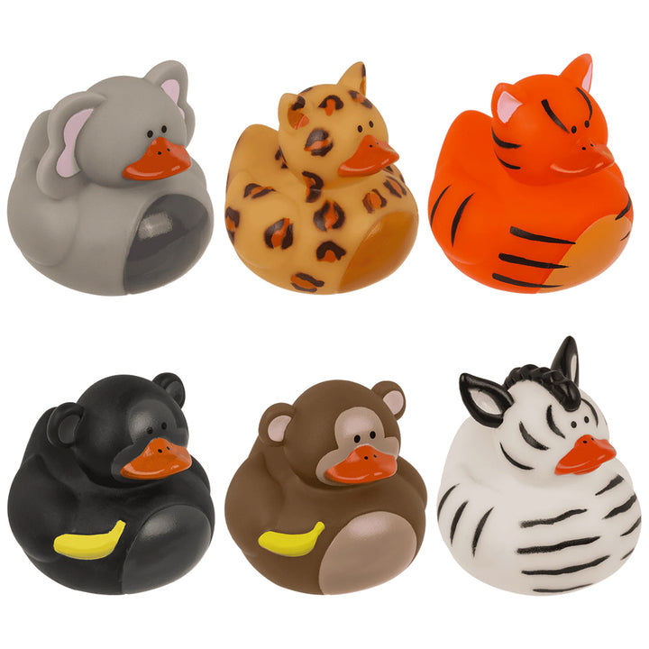 Wild Animals | Mini Bathtime Rubber Ducks | Little Gift | Cracker Filler