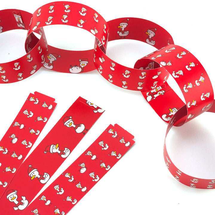30 Reusable Christmas Paper Chains | Christmas Duck Parade | No Glue | 2.5m
