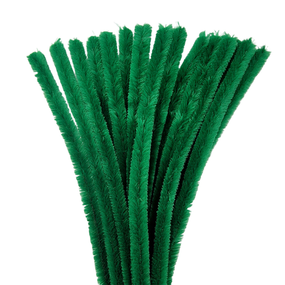 15Pk 15mm Single Colour Packs Chunky Chenille Stems Craft Pipe Cleaners