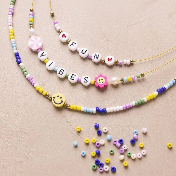 Fun Necklaces | Kids Jewellery Craft Kit | Makes 3 | Boxed Kit