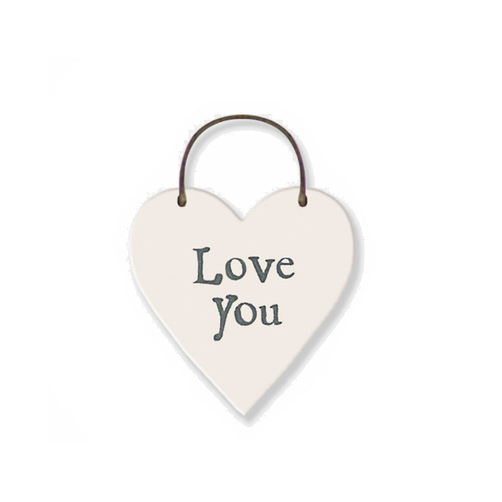 Love You - Mini Wooden Hanging Heart - Cracker Filler Gift