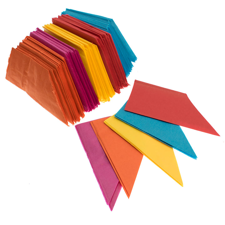 Assorted Colour Tissue Paper Cracker Hats | DIY Christmas Cracker Crafts