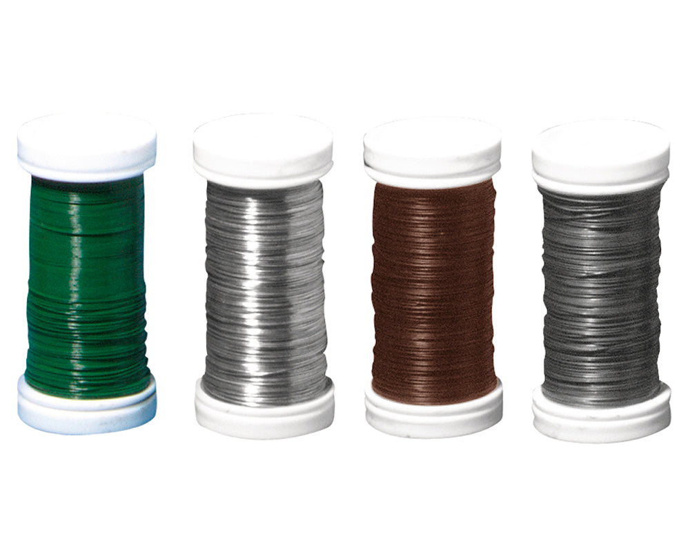 0.35mm Coloured 100m Reel Metal Floristry Wire