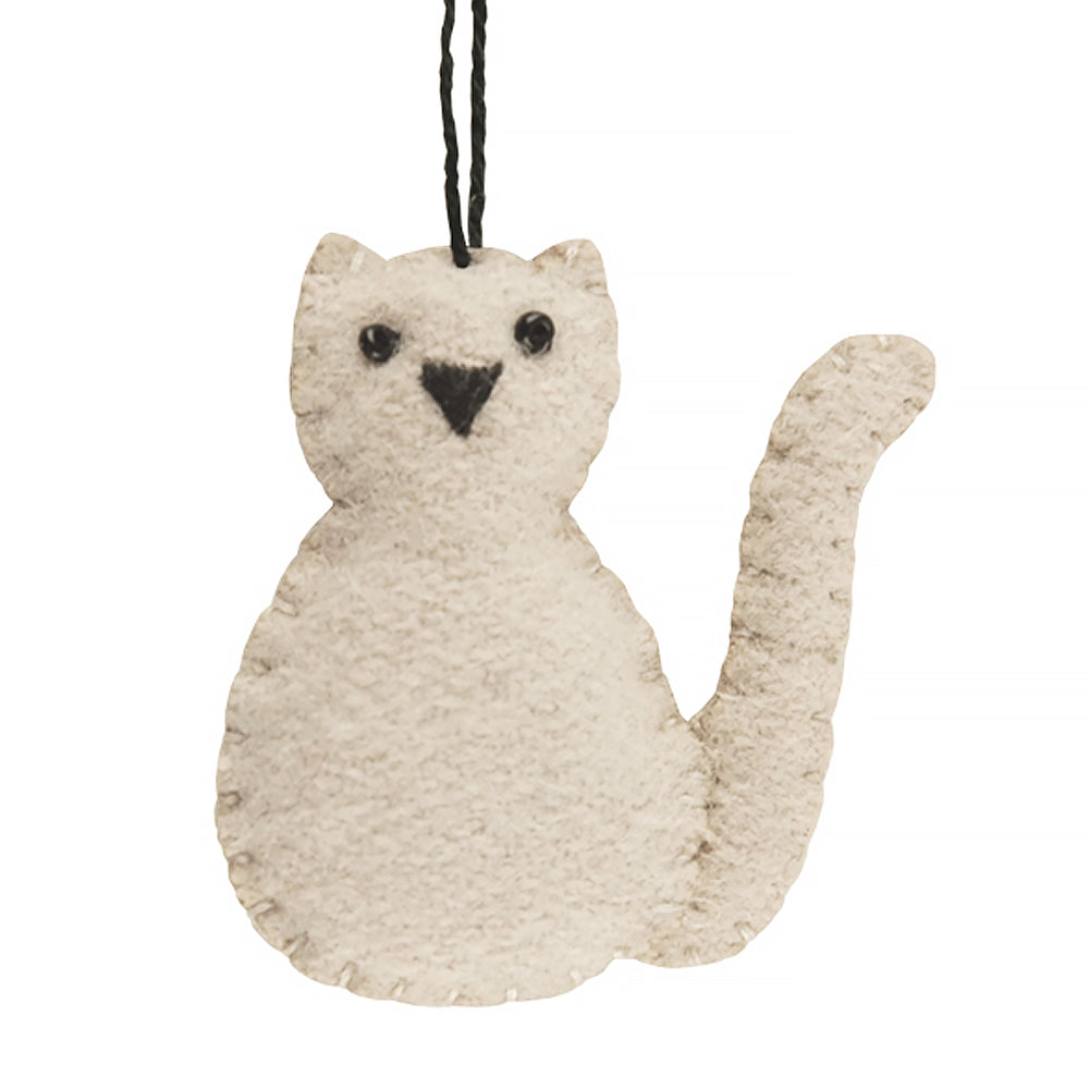 4cm Beige Felt Cat | Cracker Filler Gift