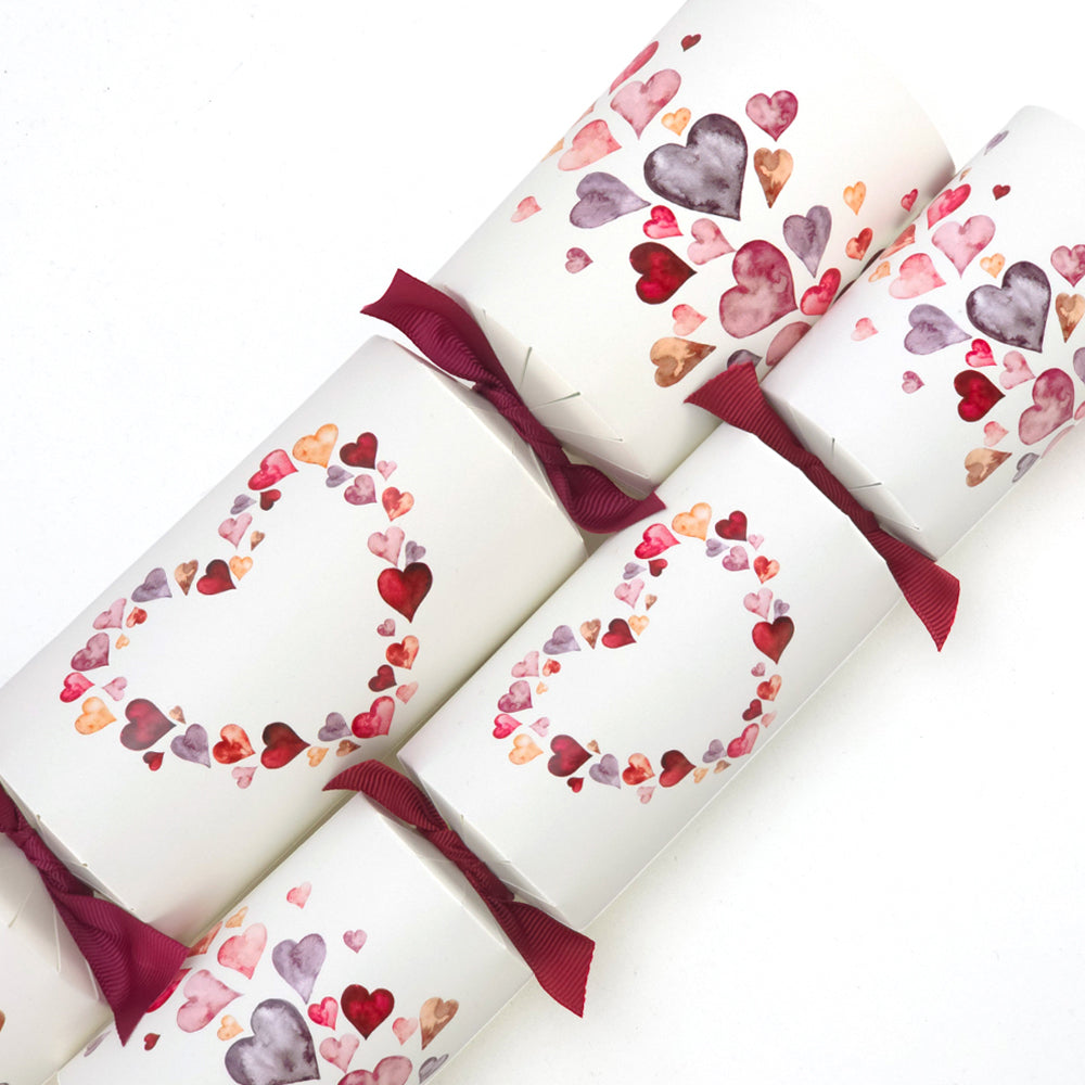 Watercolour Hearts | Cracker Making Craft Kit | Make & Fill Your Own