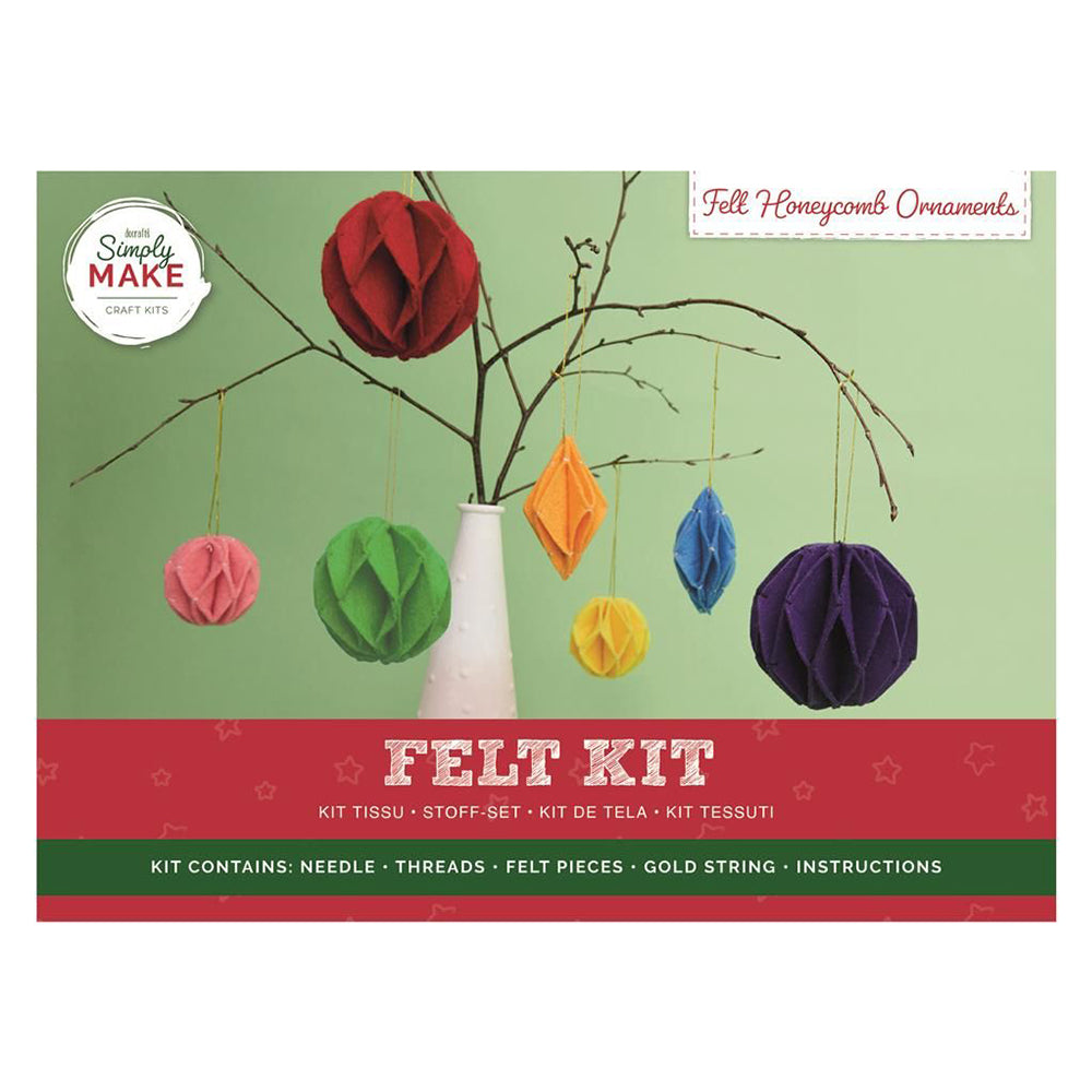 Felt Honeycomb Christmas Decoration Making Craft Kit | Sewing Kit
