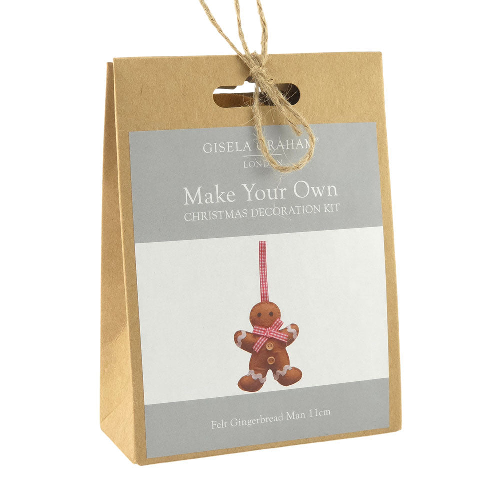 Gingerbread Man | Complete Christmas Sewing & Craft Kit | 11cm Tall | Gisela Graham