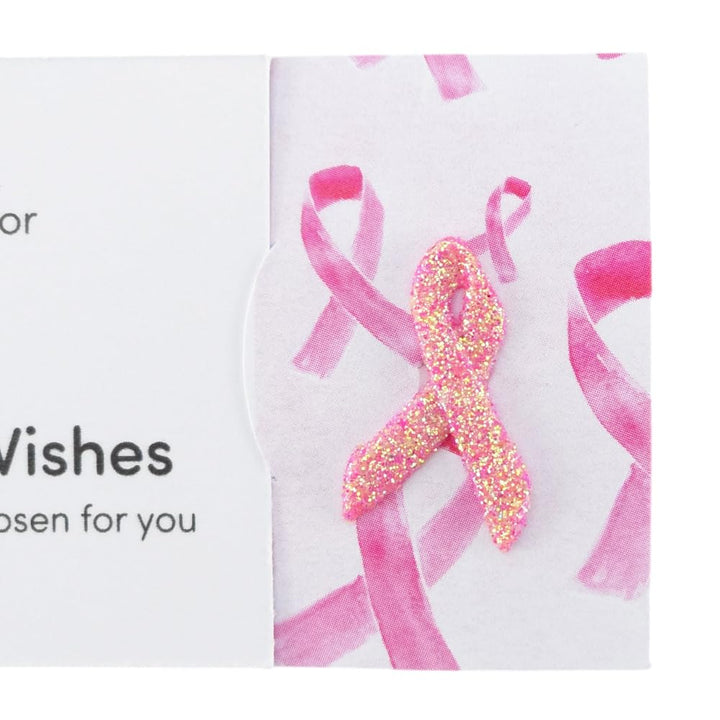 Survivor | Pink Ribbon | Button Wishes Sew On Token | Little Gift | Cracker Filler