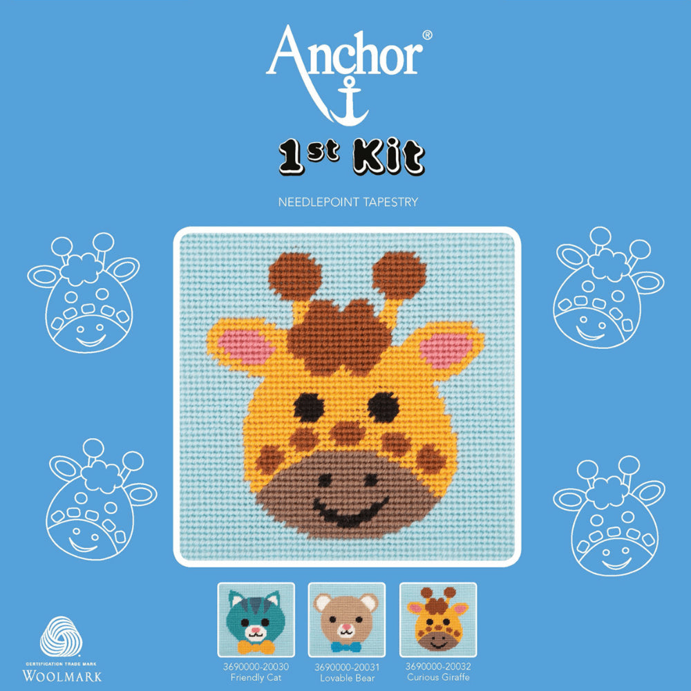 Curious Giraffe Design Cross Stitch Kit For Children