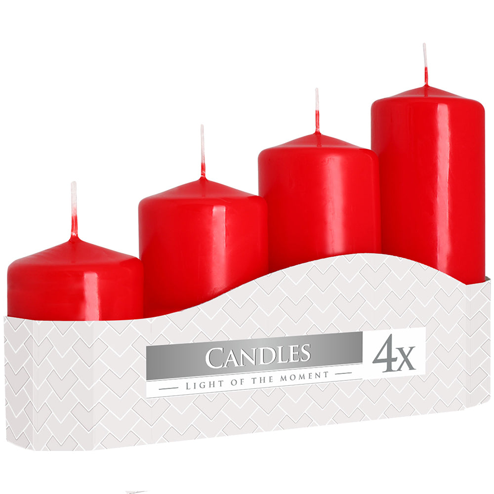 Red | Pillar Candles | Choose 60mm to 250mm Tall