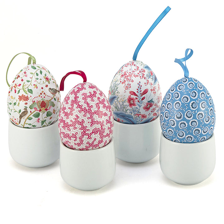 Two Part Hanging Easter Egg | Fillable Tin | Sanderson Design | 7cm Tall