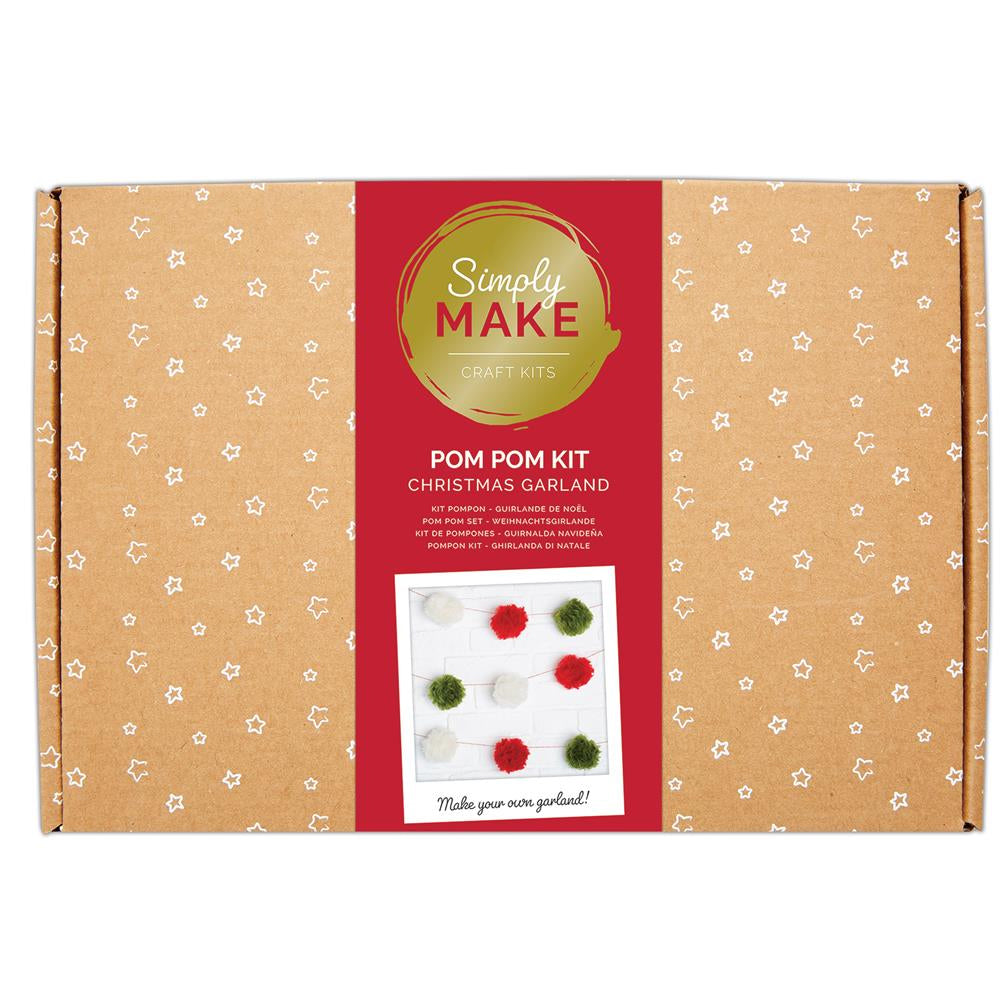 Make Your Own Pom Pom Christmas Garland Kit - Craft Kit