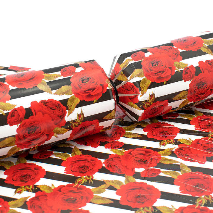 10 Sleek Modern Red Rose Crackers - Make & Fill Your Own Craft Kit