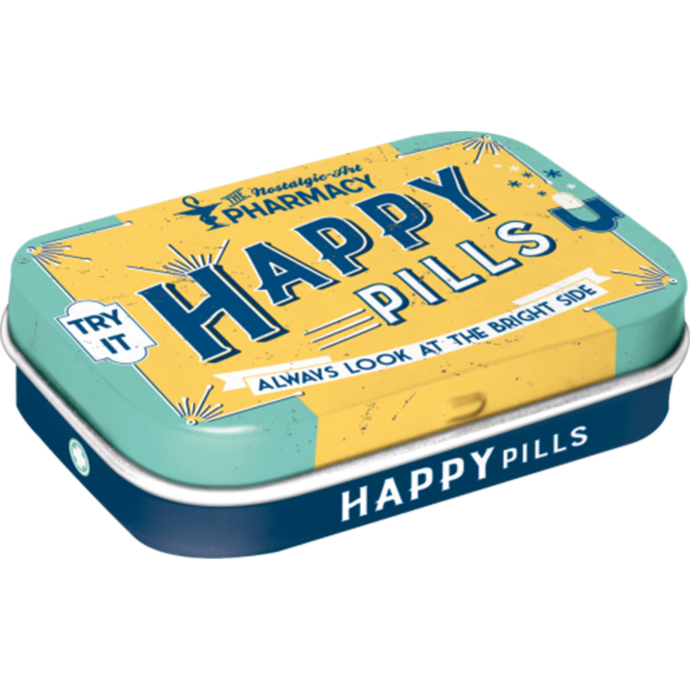 Happy Pills | 15g Sugar Free Mint Tin | Cracker Filler | Mini Gift