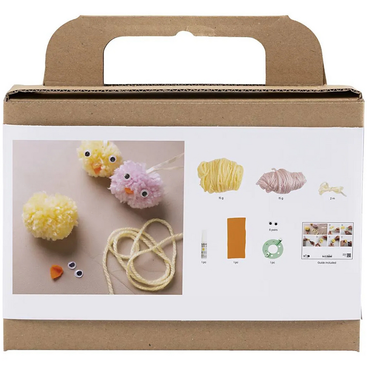 Hanging Pom Pom Chicks | Easter Craft Kit for Kids | Makes 6