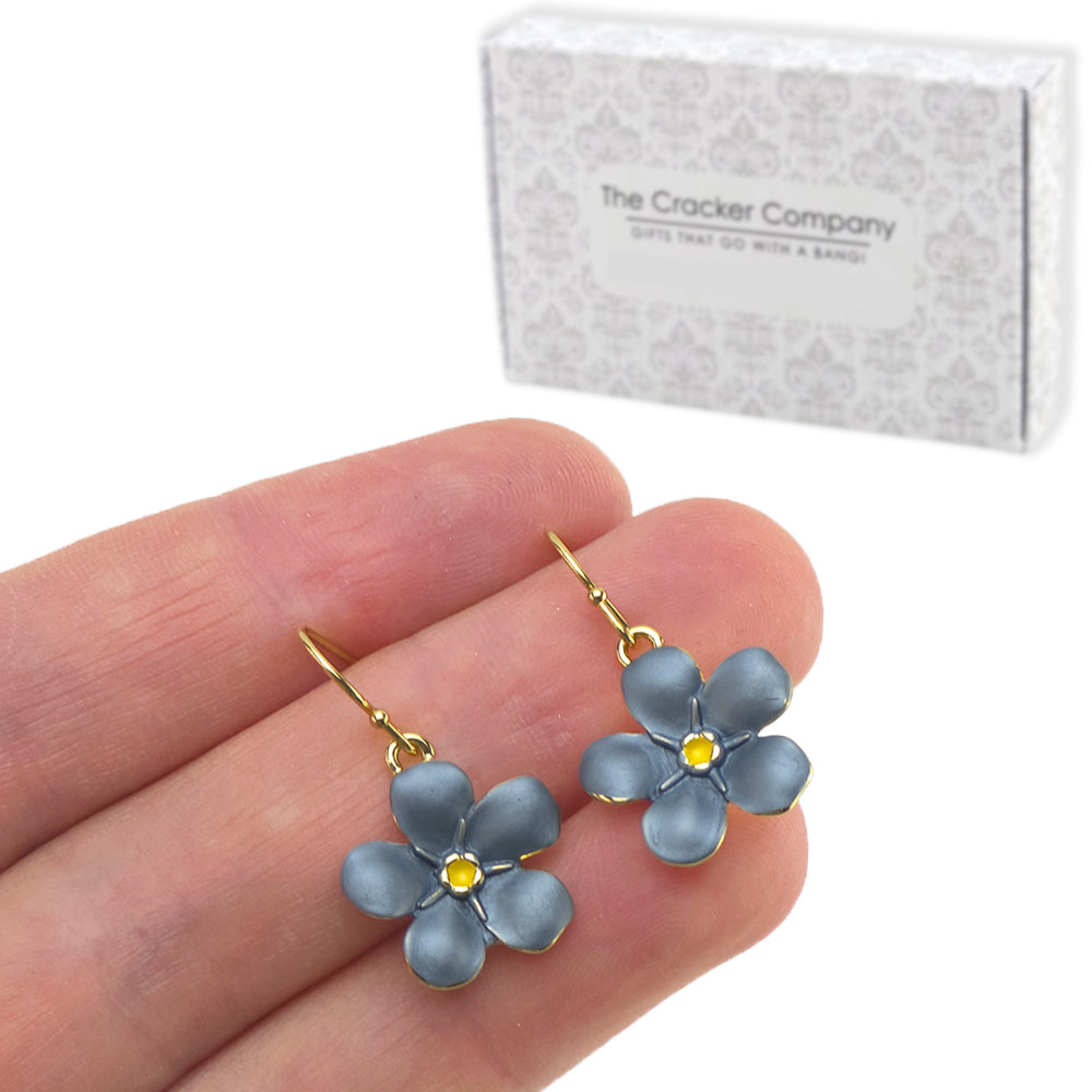 Forget Me Not | 14k Gold Drop Earrings | Little Gift | Cracker Filler