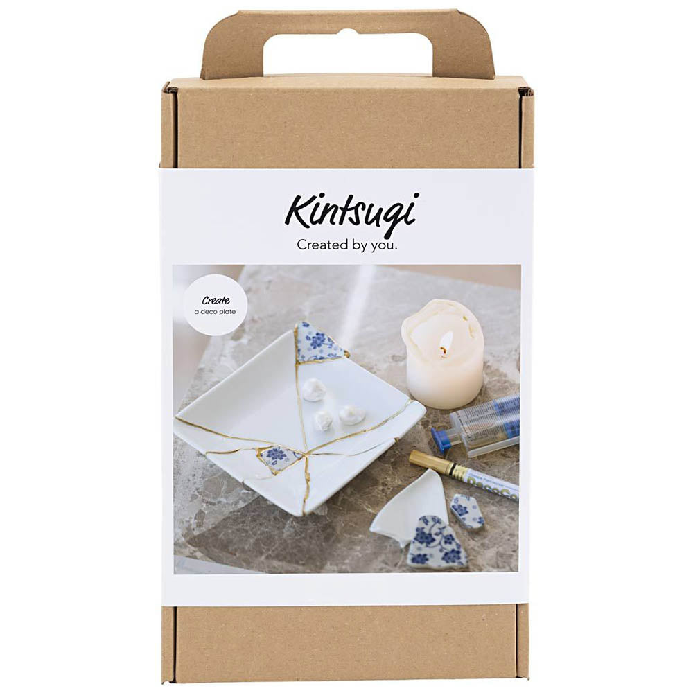Kintsugi Complete Craft Kit | Makes a Pretty Decorative Plate | Adult Crafts