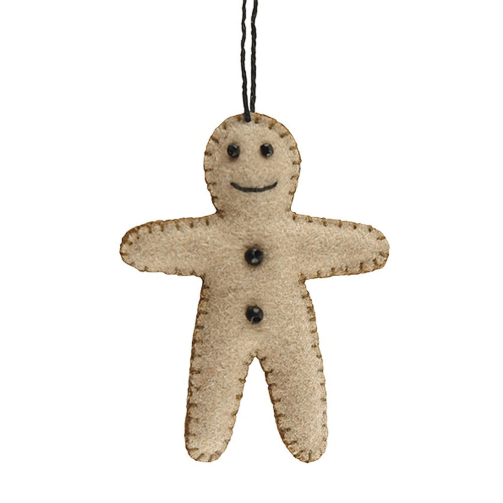 6cm Handstitched Gingerbread Man Hanging Christmas Decoration | Cracker Filler Gift