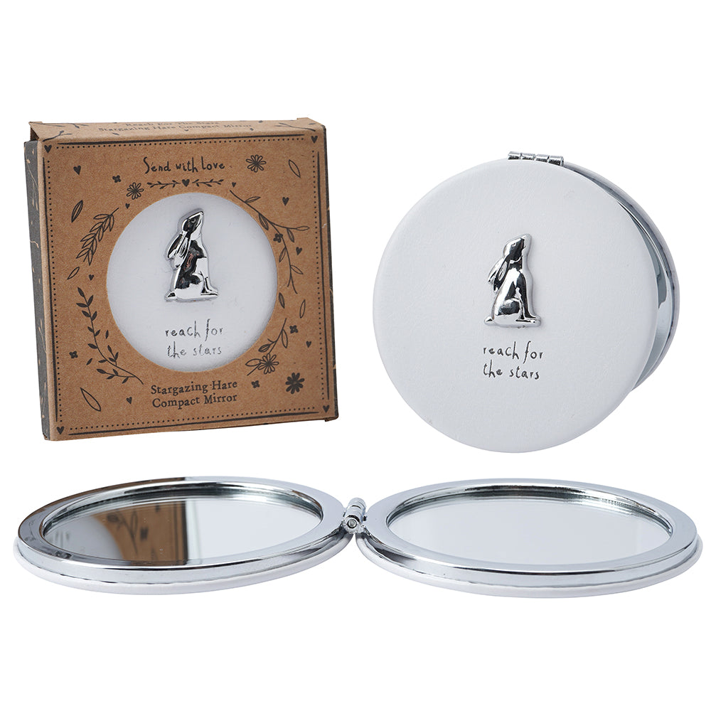 Reach For The Stars | Hare Themed Beauty Compact Mirror | Little Gift
