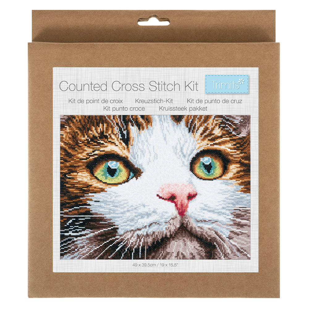 The Cats Whiskers | Complete Cross Stitch Kit | 41x35cm