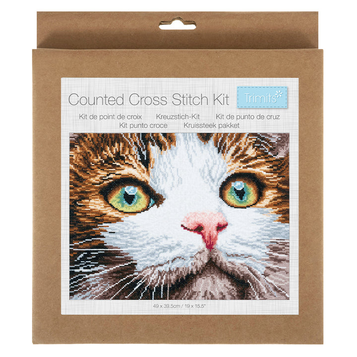 The Cats Whiskers | Complete Cross Stitch Kit | 41x35cm