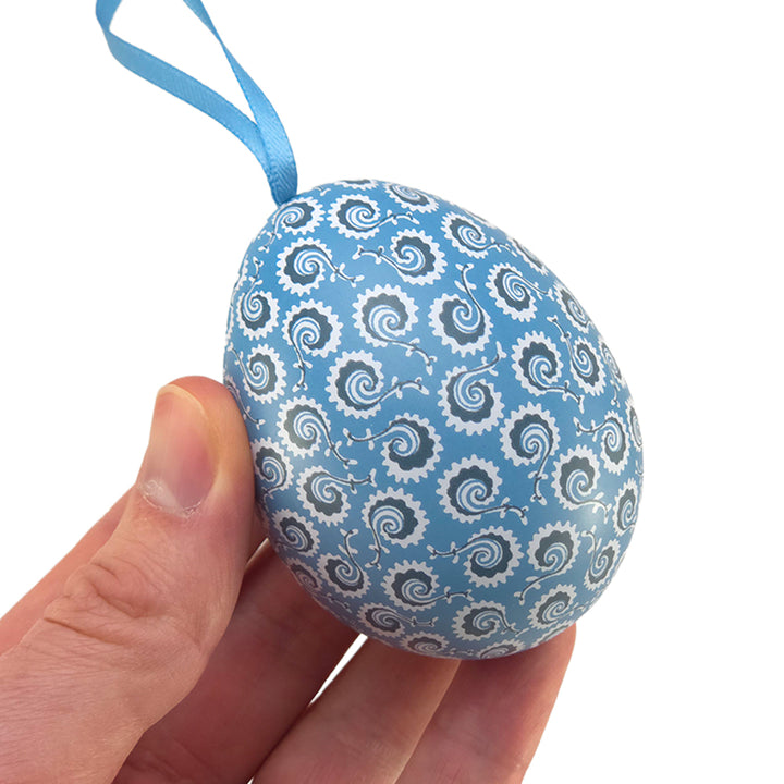 Two Part Hanging Easter Egg | Fillable Tin | Sanderson Design | 7cm Tall