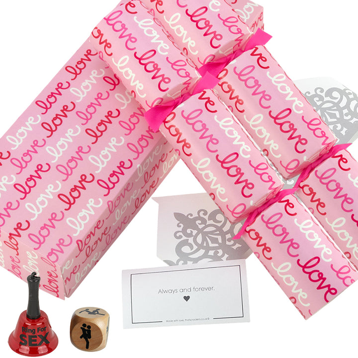 Love Love Love | Pair of Filled Valentine's Day Crackers | Choice of Gifts