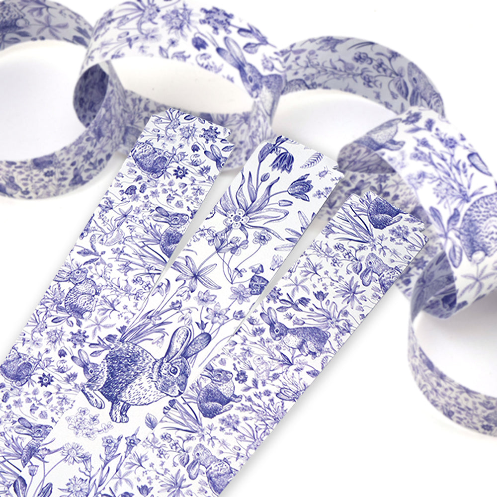 Paper Chain Patterns Easter 30 Reusable 2.5m Paper Chains | Easter Toile de Jouy | No Glue Needed ...