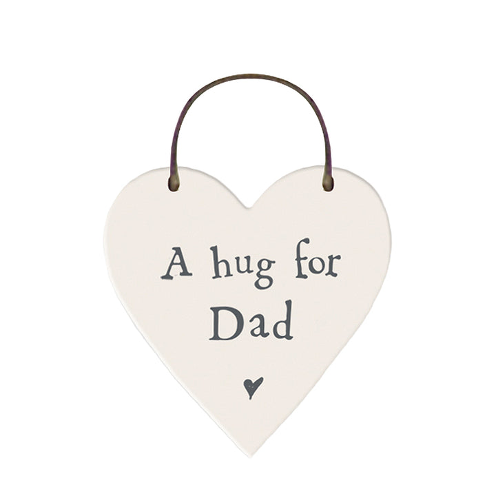A Hug For Dad Mini Wooden Hanging Heart | Cracker Filler Gift