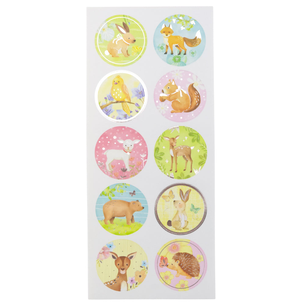 Pastel Animal Scenes | Foil Sticker Sheet