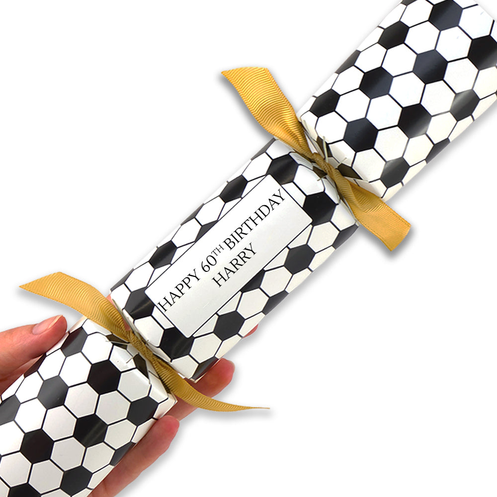Personalised Milestone Birthday Football Fan | Cracker Making Kit | Add a Name