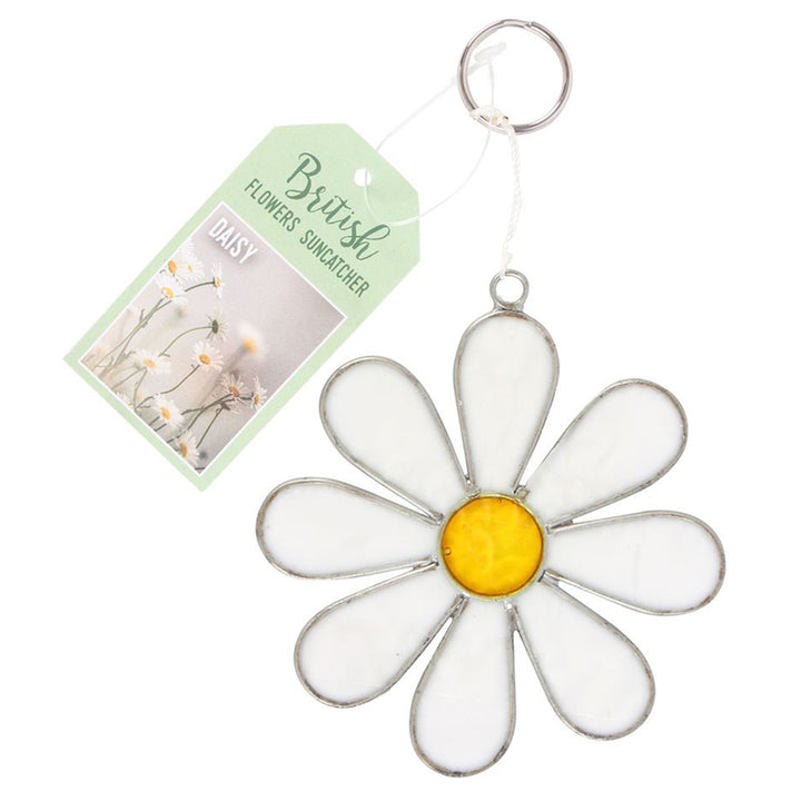 White Daisy | Hanging Glass Suncatcher | Pretty Gift for Ladies