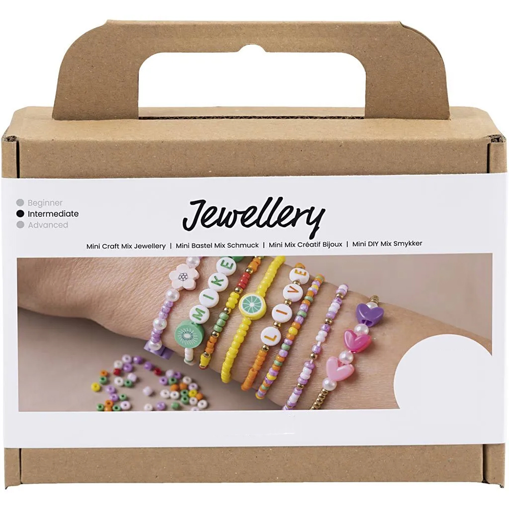Fun Bracelets | Kids Jewellery Craft Kit | Makes 8 | Boxed Kit