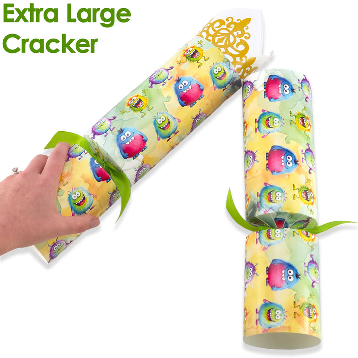 Extra Large &amp; Jumbo | Reusable Keepsake Cracker Making Kit | Funny Monsters