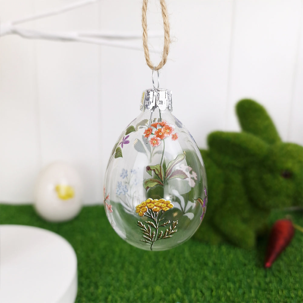 Springtime Flowers Easter Tree Decoration | Best Quality Glass | Gisela Graham