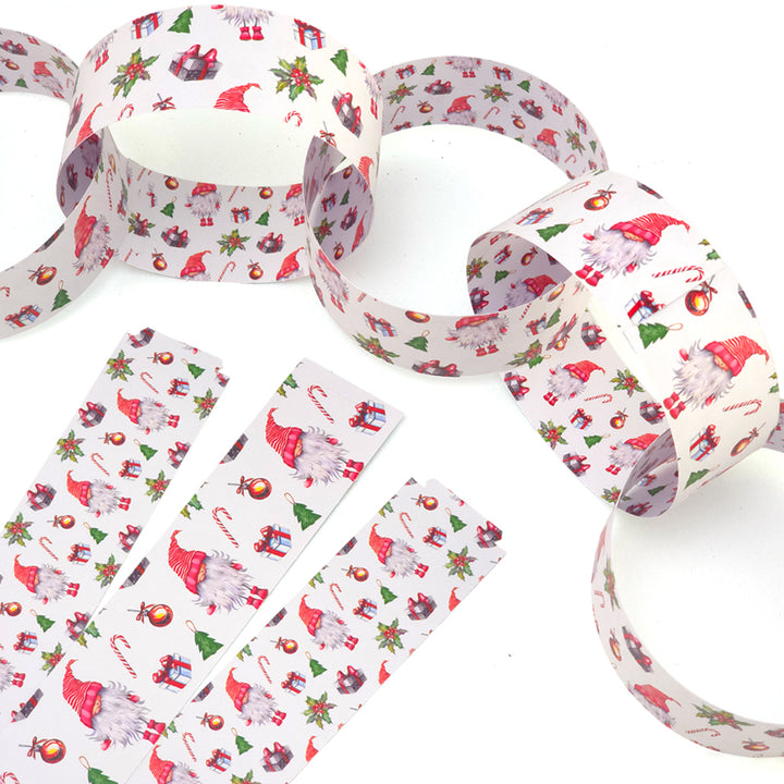 30 Reusable Christmas Paper Chains | Tipsy the Gonk | No Glue Needed | 2.5m