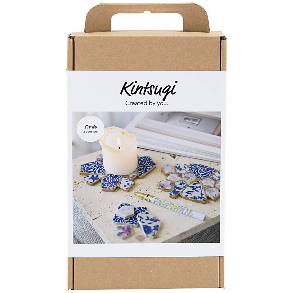 Kintsugi Complete Craft Kit | Makes 2 Coasters | Adult Crafts