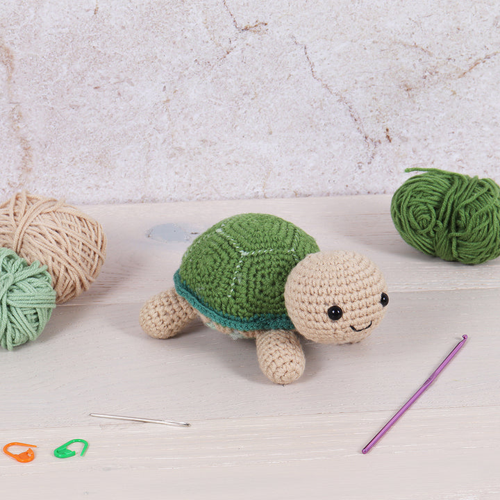 Amigurumi Tortoise | Complete Crochet Craft Kit | 19cm Tall