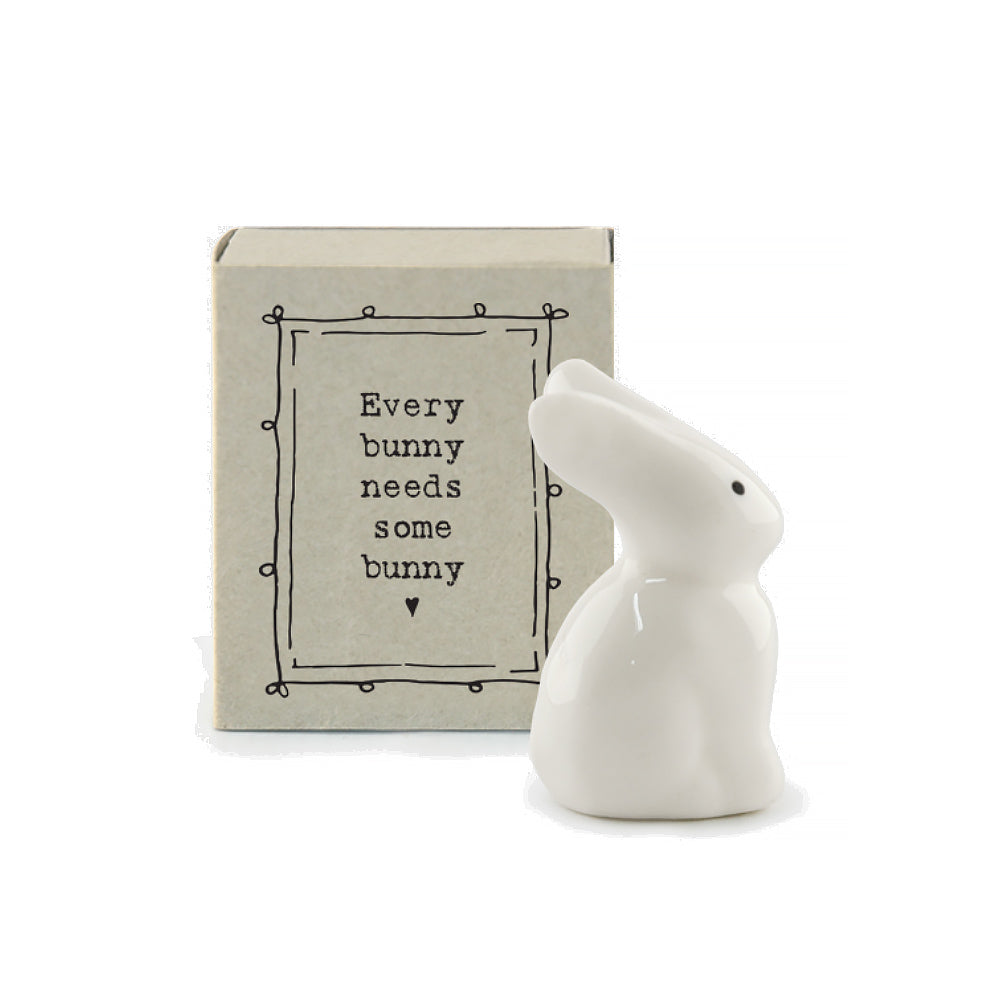 Mini Ceramic Matchbox Bunny 'Every Bunny Needs Some Bunny' | Cracker Filler Gift