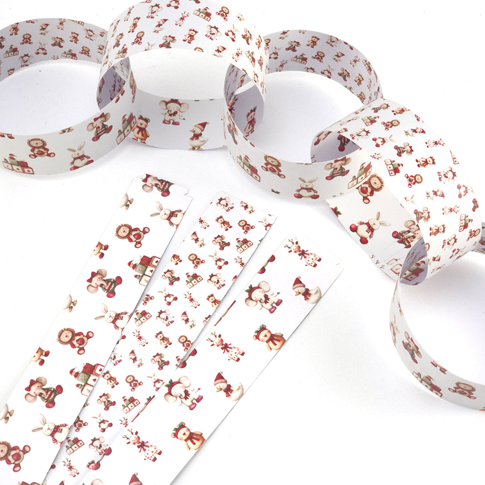 30 Reusable Paper Chains | Baby's 1st Christmas | No Glue Needed | 2.5m