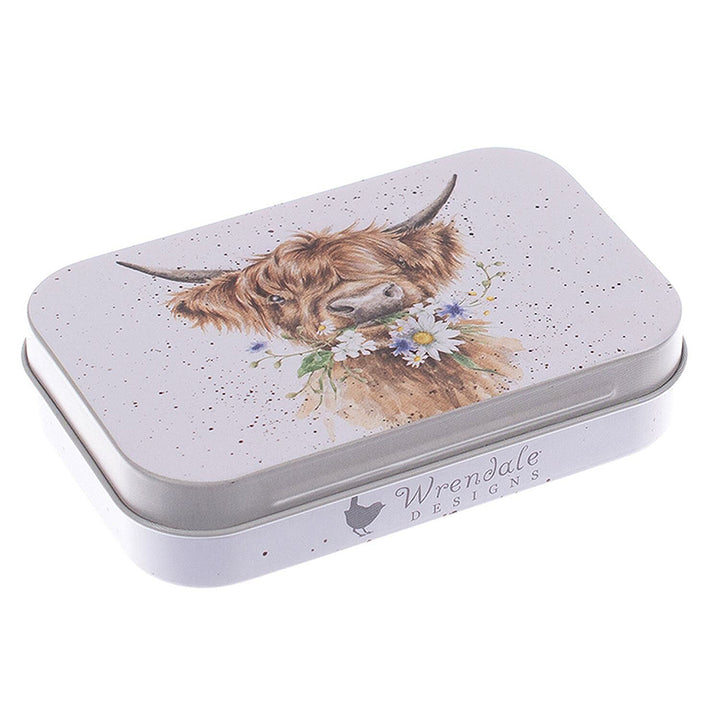 9cm Wrendale Lidded Tin Highland Cow Design | Cracker Filler Gift